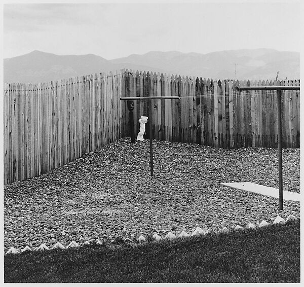 A Back Yard, Colorado Springs, Colorado, Robert Adams (American, born Orange, New Jersey, 1937), Gelatin silver print 