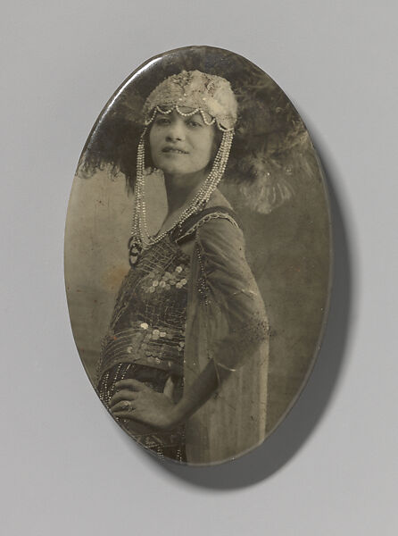 [Flapper in Beaded Headdress], James Van Der Zee (American, Lenox, Massachusetts 1886–1983 Washington, D.C.), Gelatin silver print, mirror 