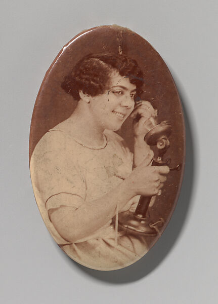 [Woman Holding Telephone], James Van Der Zee (American, Lenox, Massachusetts 1886–1983 Washington, D.C.), Gelatin silver print, mirror 