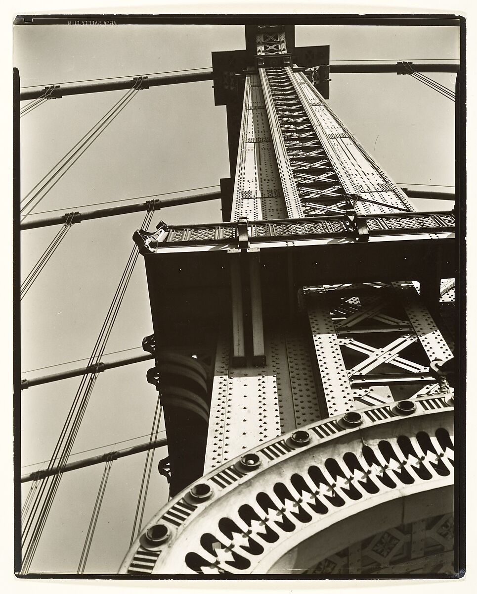 Manhattan Bridge, Looking Up, Berenice Abbott  American, Gelatin silver print