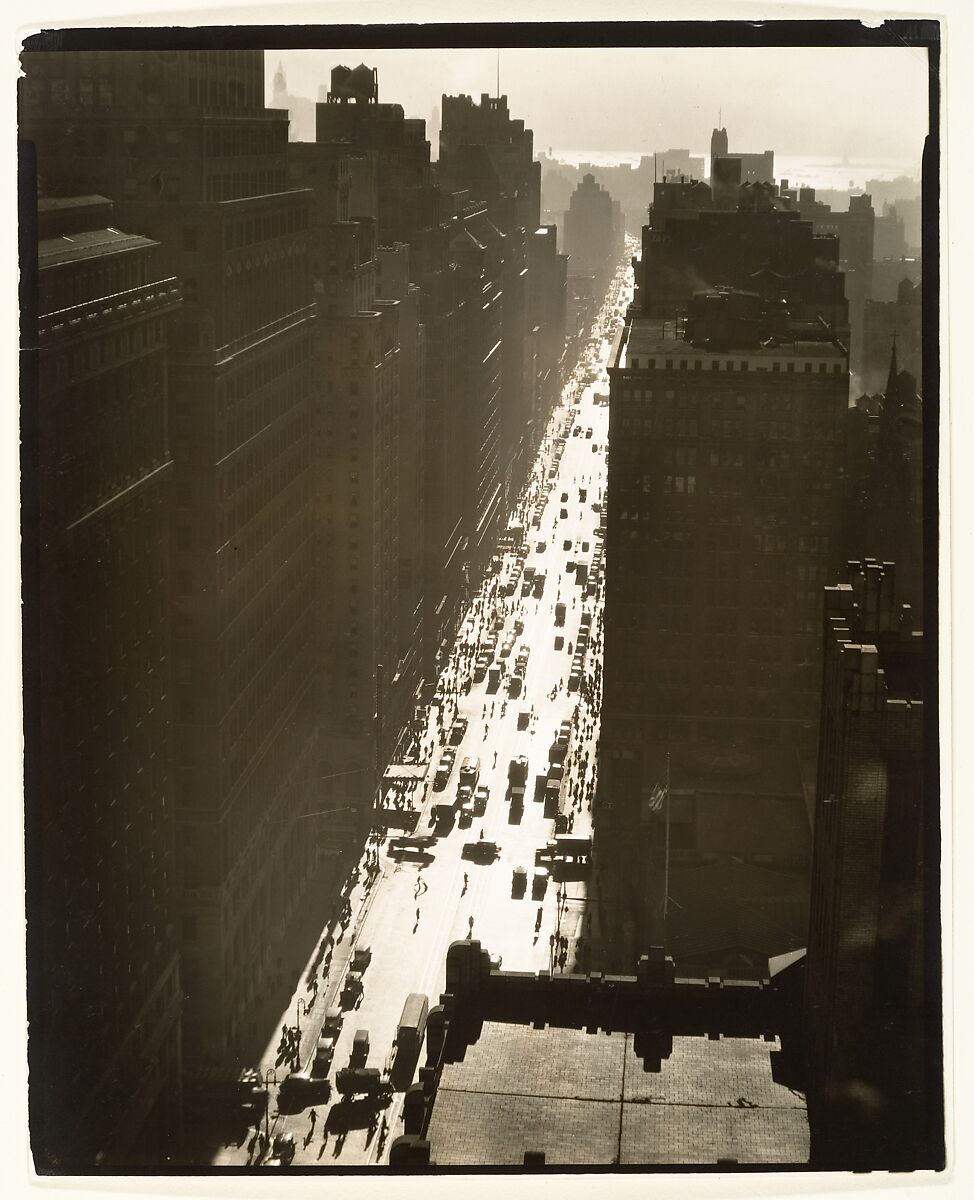 [Seventh Avenue Looking South from Thirty-fifth Street, New York], Berenice Abbott  American, Gelatin silver print