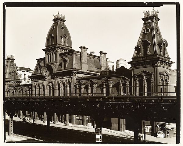 [Third Avenue Car Barn, 3rd Avenue and 65th Street, Manhattan], Berenice Abbott (American, Springfield, Ohio 1898–1991 Monson, Maine), Gelatin silver print 