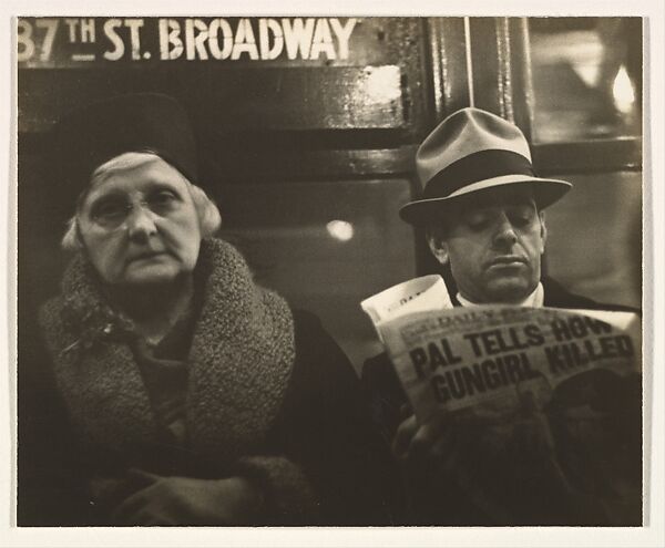 [Subway Passengers, New York City], Walker Evans  American, Gelatin silver print