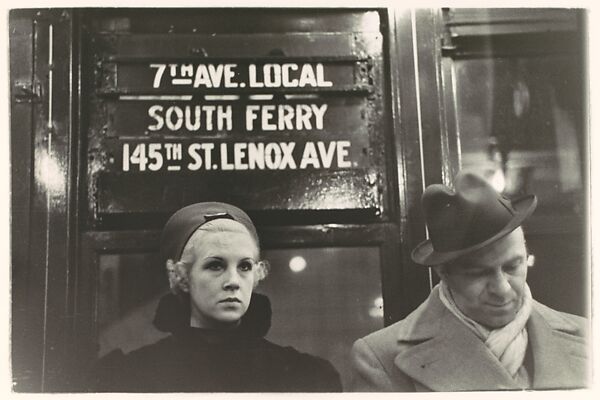 [Subway Passengers, New York City], Walker Evans (American, St. Louis, Missouri 1903–1975 New Haven, Connecticut), Gelatin silver print 