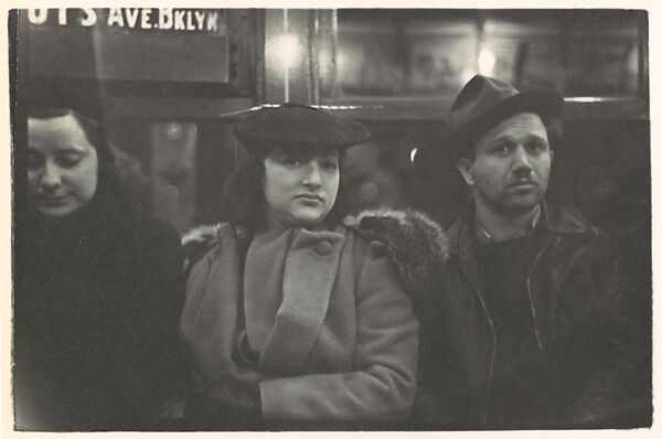 Subway Portrait, Walker Evans (American, St. Louis, Missouri 1903–1975 New Haven, Connecticut), Gelatin silver print 