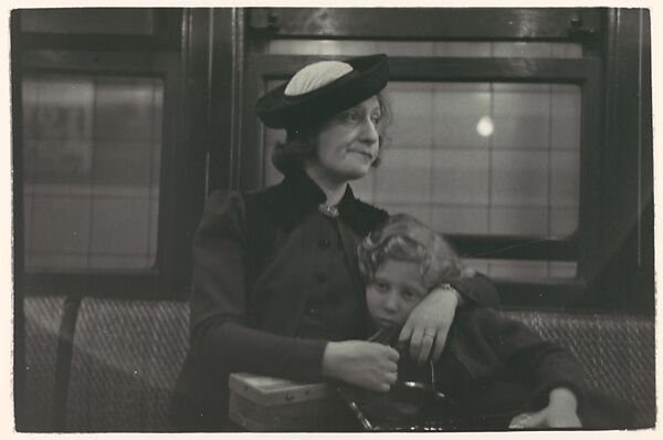 Subway Portrait, Walker Evans (American, St. Louis, Missouri 1903–1975 New Haven, Connecticut), Gelatin silver print 