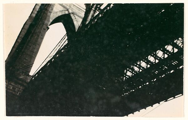 [Brooklyn Bridge, From Below, New York City], Walker Evans (American, St. Louis, Missouri 1903–1975 New Haven, Connecticut), Gelatin silver print 