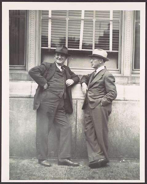 [Two Businessmen in Hats Talking on Street, Florida], Walker Evans (American, St. Louis, Missouri 1903–1975 New Haven, Connecticut), Gelatin silver print 