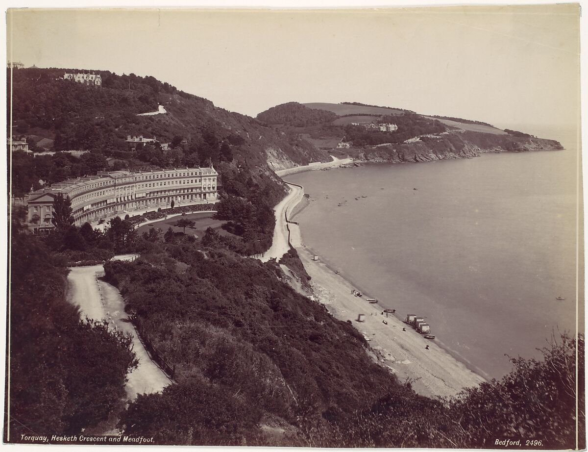 Torquay, Hesketh Crescent and Meadfoot, Francis Bedford (British, London 1816–1894 London), Albumen silver print from glass negative 