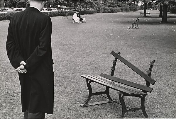 Broken Bench, Long Island, André Kertész (American (born Hungary), Budapest 1894–1985 New York), Gelatin silver print 