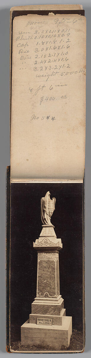 [Vermont Marble Tombstone Catalogue], Unknown (American), Albumen silver prints