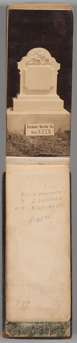 [Vermont Marble Tombstone Catalogue], Unknown (American), Albumen silver prints