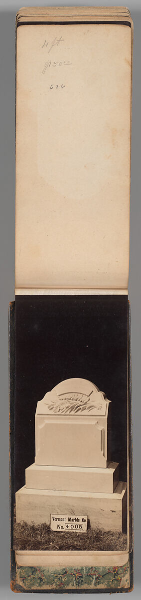 [Vermont Marble Tombstone Catalogue], Unknown (American), Albumen silver prints