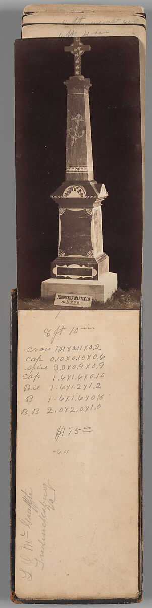 [Vermont Marble Tombstone Catalogue], Unknown (American), Albumen silver prints