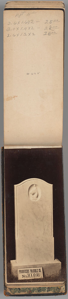 [Vermont Marble Tombstone Catalogue], Unknown (American), Albumen silver prints