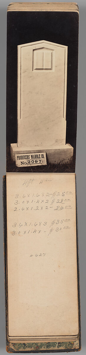 [Vermont Marble Tombstone Catalogue], Unknown (American), Albumen silver prints