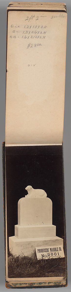 [Vermont Marble Tombstone Catalogue], Unknown (American), Albumen silver prints