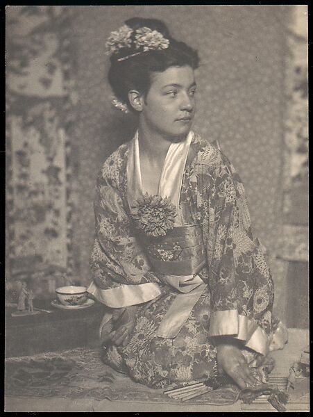 Friedel Wearing a Kimono, Frank Eugene (American, New York 1865–1936 Munich), Platinum print 