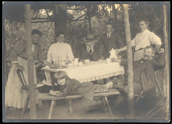 Frank Eugene with Herr von Martine and Others, Frank Eugene (American, New York 1865–1936 Munich), Platinum print 