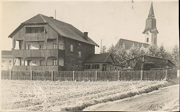 House and Church in Germany, Frank Eugene (American, New York 1865–1936 Munich), Platinum print 