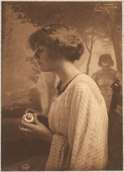 Miss Gladys Lawrence - The Seashell, Frank Eugene (American, New York 1865–1936 Munich), Platinum print 