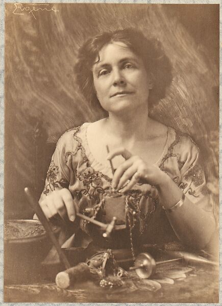 Miss Lilian C. Wiver in Her Workshop, Frank Eugene (American, New York 1865–1936 Munich), Platinum print 