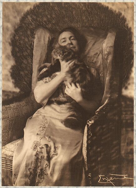 Miss Lilian C. Wiver with Her Angora, Frank Eugene (American, New York 1865–1936 Munich), Platinum print 