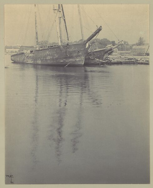 [Ships Dockside in a Harbor], Rudolph Eickemeyer, Jr. (American, 1862–1932), Platinum print 