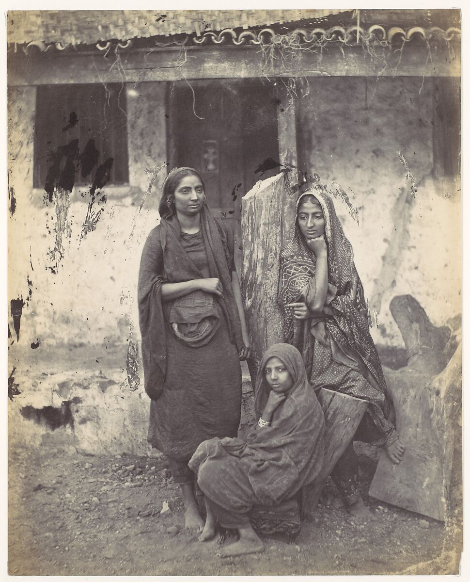 [Three East Indian Women], Francis Frith (British, Chesterfield, Derbyshire 1822–1898 Cannes, France), Albumen silver print from glass negative 