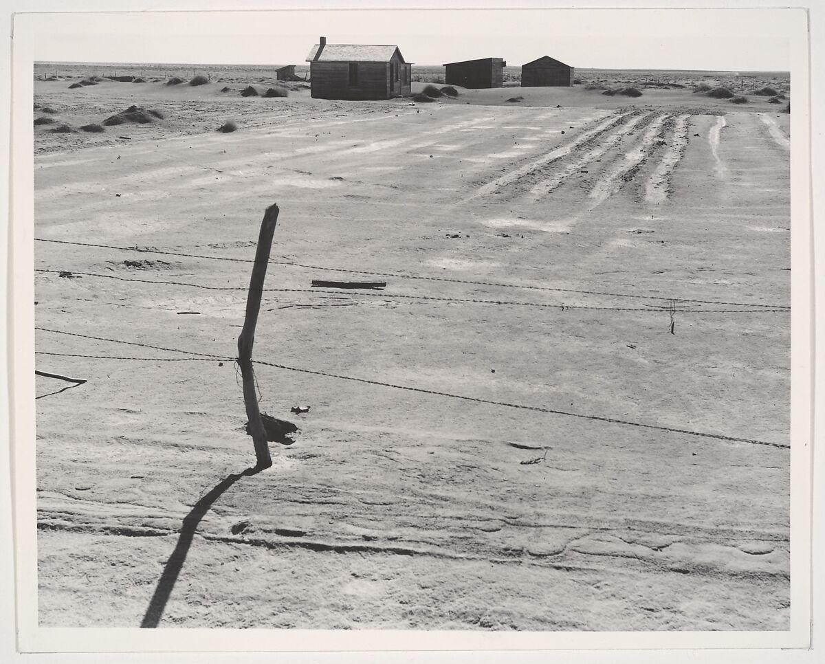 Abandoned Farm in the Dustbowl, Coldwater District, near Dalhart, Texas, June, Dorothea Lange (American, 1895–1965), Gelatin silver print 