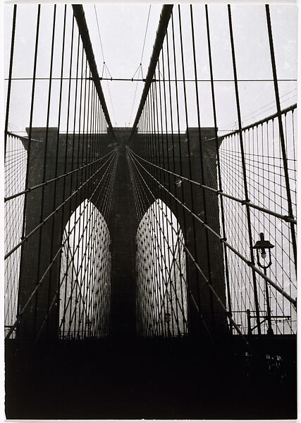 [Brooklyn Bridge, New York], Walker Evans (American, St. Louis, Missouri 1903–1975 New Haven, Connecticut), Gelatin silver print 