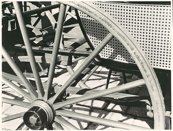 [Detail of Wheel Spokes and Chair Caning on Carriage in the Collection of Oliver Jennings], Walker Evans (American, St. Louis, Missouri 1903–1975 New Haven, Connecticut), Gelatin silver print 