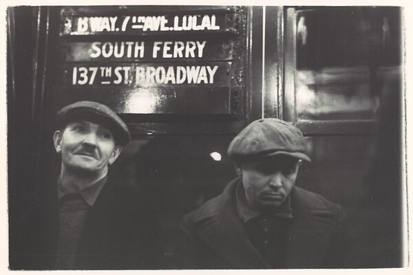 Subway Portrait, Walker Evans (American, St. Louis, Missouri 1903–1975 New Haven, Connecticut), Gelatin silver print 