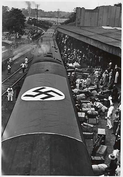 Departure of Chaing Kai-shek's German military advisors. Hankow, July 5, Robert Capa (American (born Hungary), Budapest 1913–1954 Thai Binh), Gelatin silver print 