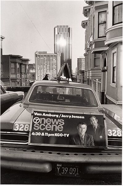 Taxi and Landscape - San Francisco, Elaine Mayes (American, born 1938), Gelatin silver print 