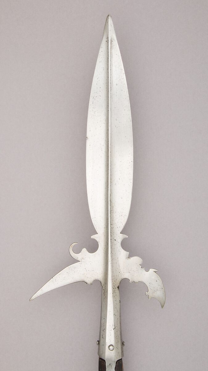 Halberd-Partisan, Steel, wood, possibly Flemish