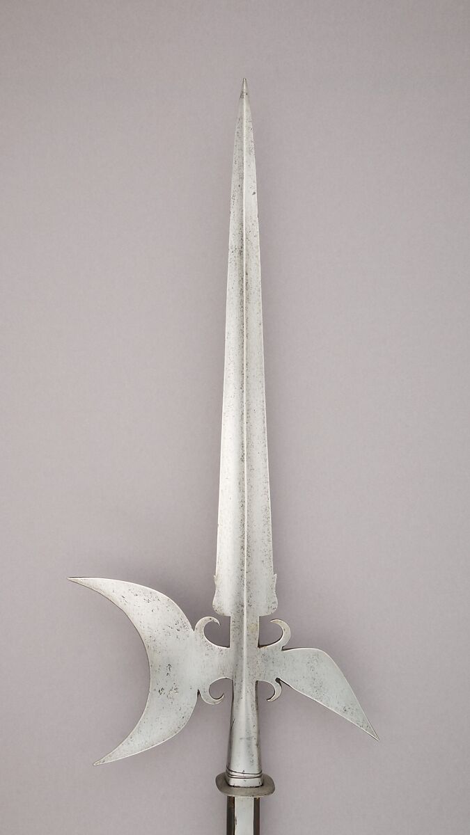 Halberd, Steel, wood, possibly Flemish 