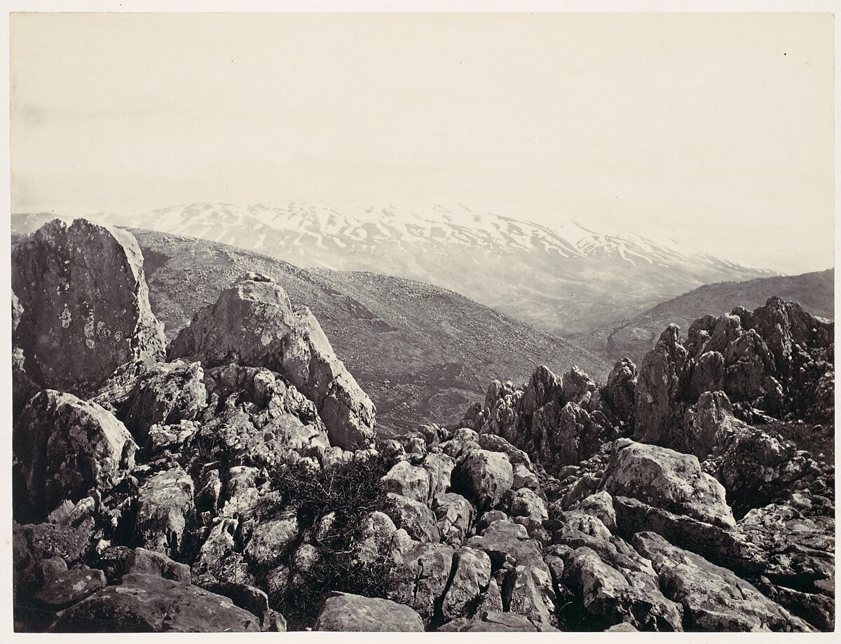Mount Hermon, The Mount of Transfiguration, Francis Frith (British, Chesterfield, Derbyshire 1822–1898 Cannes, France), Albumen silver print from glass negative 