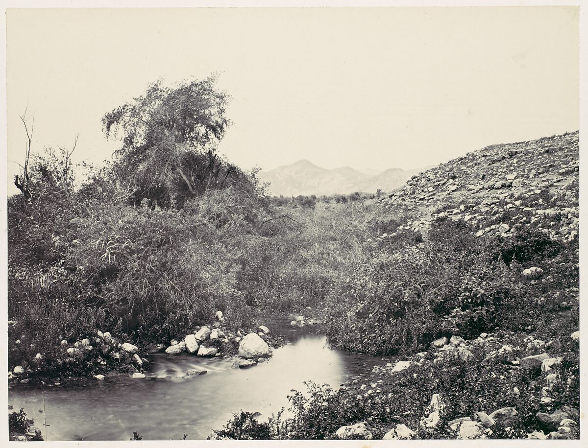 The Fountain of Jerico and Probable Site of the City, Francis Frith (British, Chesterfield, Derbyshire 1822–1898 Cannes, France), Albumen silver print from glass negative 
