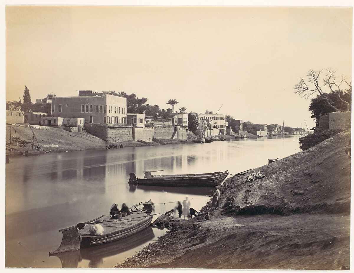 Banks of the Nile at Cairo, Francis Frith (British, Chesterfield, Derbyshire 1822–1898 Cannes, France), Albumen silver print from glass negative 