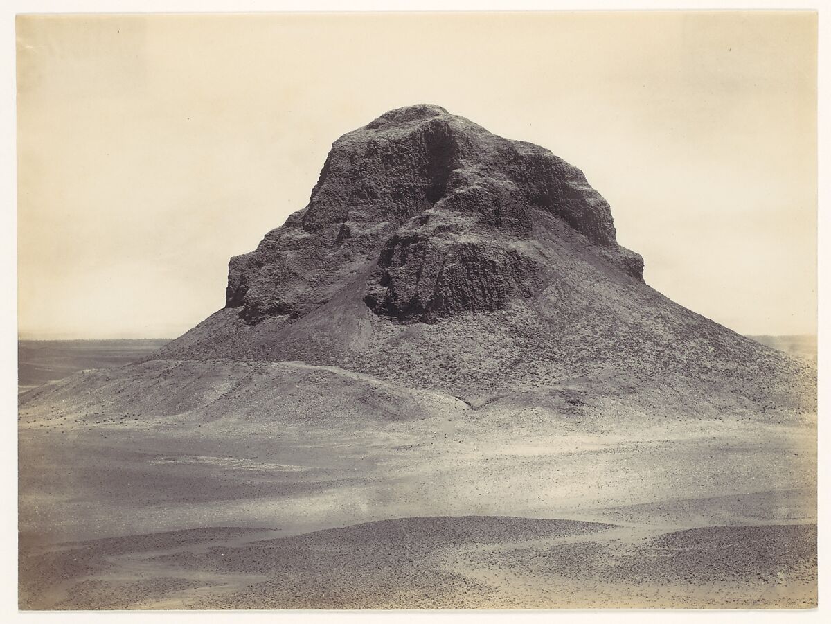 [Pyramid at Dahshûr], Francis Frith (British, Chesterfield, Derbyshire 1822–1898 Cannes, France), Albumen silver print from glass negative 