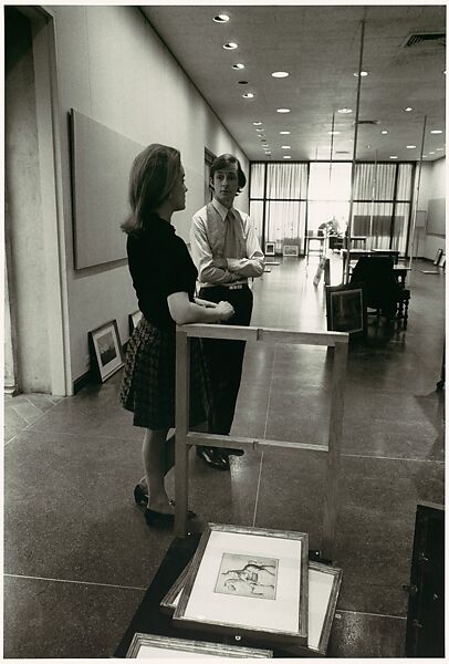 [John McKendry in Print Gallery at Metropolitan Museum of Art], Bruce Davidson (American, born 1933), Gelatin silver print 