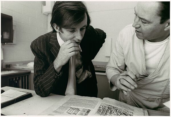 [John McKendry and Conservator], Bruce Davidson (American, born 1933), Gelatin silver print 