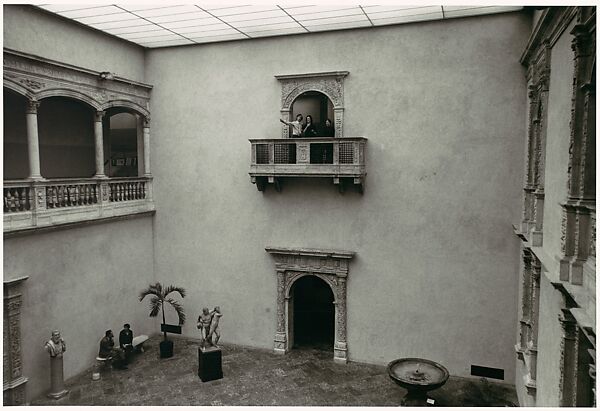 [John McKendry on Blumenthal Balcony], Bruce Davidson (American, born 1933), Gelatin silver print 