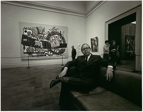 [Henry Geldzhaler in Gallery], Bruce Davidson (American, born 1933), Gelatin silver print 