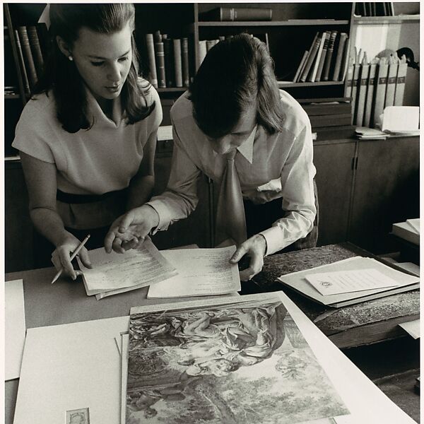 [John McKendry and Assistant in Office], Bruce Davidson (American, born 1933), Gelatin silver print 