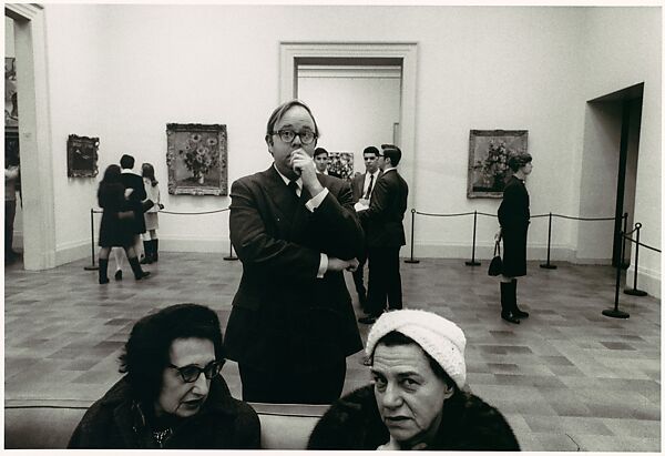 [Henry Geldzhaler in Gallery], Bruce Davidson (American, born 1933), Gelatin silver print 