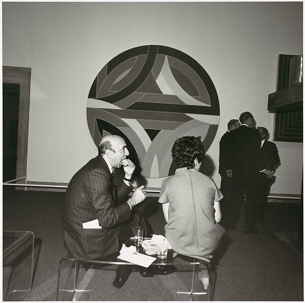 [Two People at an Opening at the Metropolitan Museum of Art], Bruce Davidson (American, born 1933), Gelatin silver print 