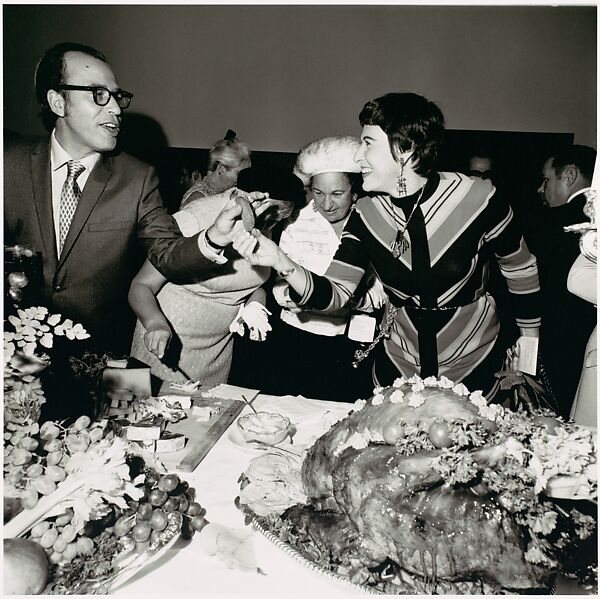 [Two People at an Opening at the Metropolitan Museum of Art], Bruce Davidson (American, born 1933), Gelatin silver print 