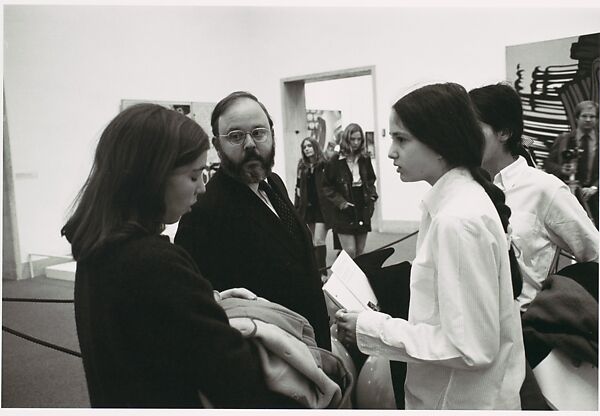 [Henry Geldzhaler in the Galleries with Visitors], Bruce Davidson (American, born 1933), Gelatin silver print 